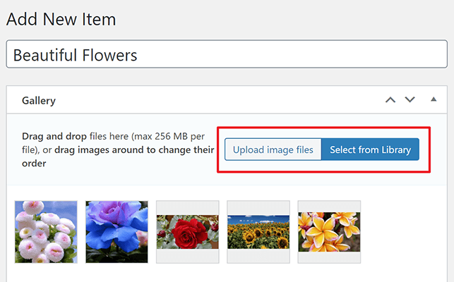 upload images to photo gallery