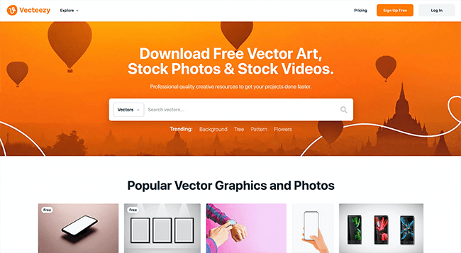 Vecteezy Homepage