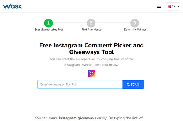 wask pick instagram giveaway winner