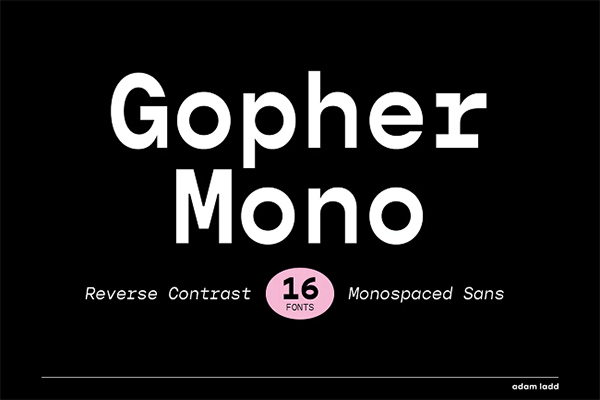 Gopher Mono Monospaced Font