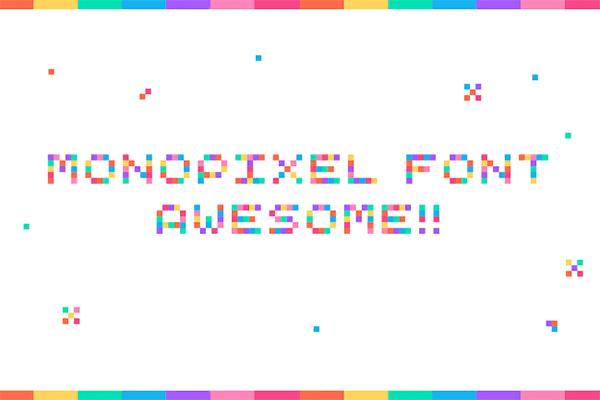Monopixel Font Awesome Monospaced Font