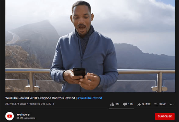 YouTube Rewind 2018 is the most disliked video on YouTube