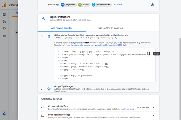 google analytics tracking code