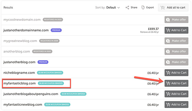 namecheap add cart