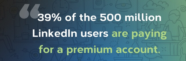 39% of users pay for LinkedIn Premium
