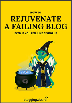 Blogging Wizard - eBook - text on photo