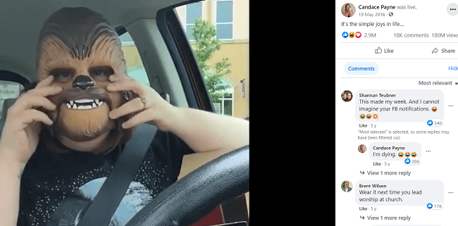 The most-watched Facebook Live video ever is ‘Chewbacca Mom’