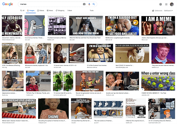 Memes - Google search results