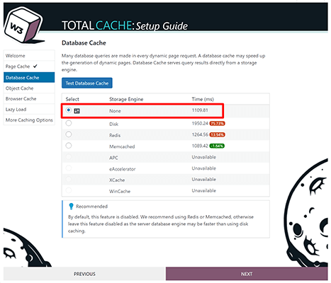 W3 Total Cache 04 - None settings