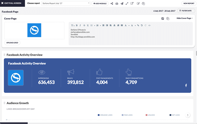 sendible analytics