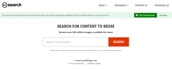 CC Search Screenshot