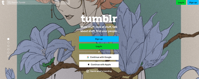 Tumblr Homepage