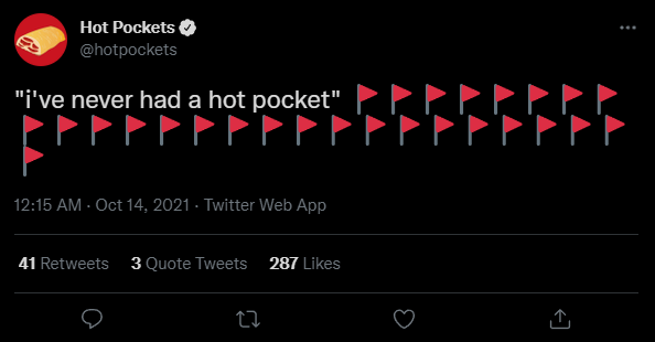 Find the right hashtag - hot pockets