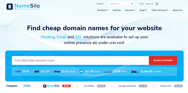 NameSilo domain registrar