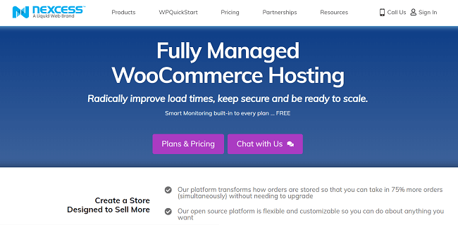 Nexcess WooCommerce Homepage