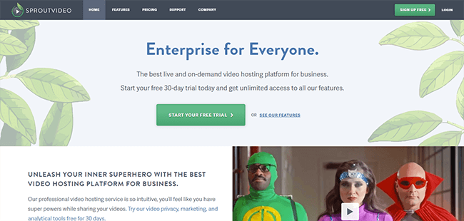 SproutVideo Homepage