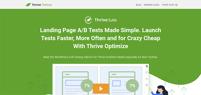 Thrive Optimize Homepage