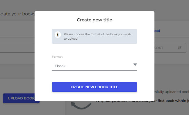 PublishDrive - create new ebook title