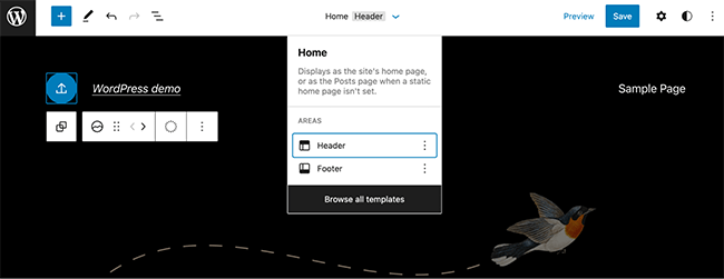 04 Add templates via drop down menu