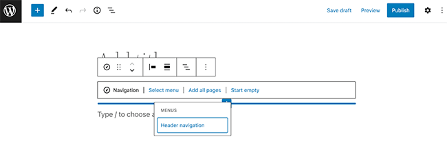 09 Insert navigation menu