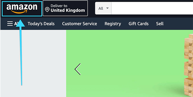 Amazon logo - homepage