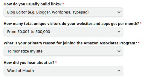 amazon associates final questions