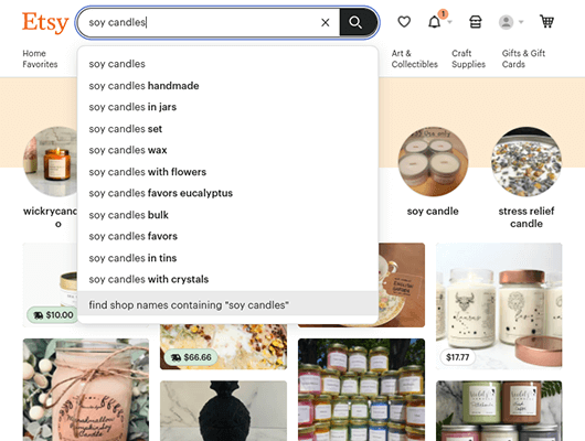 etsy search suggestions