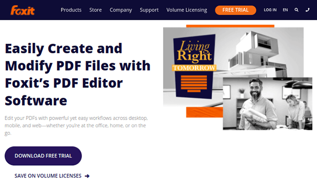 editor de pdf foxit