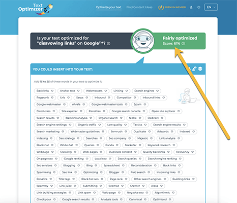 Text Optimizer - Identify underlying concepts