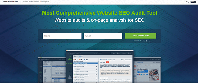 Page d'accueil SEO PowerSuite