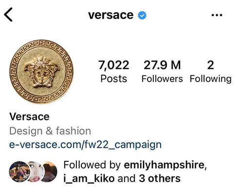 Versace Instagram Logo