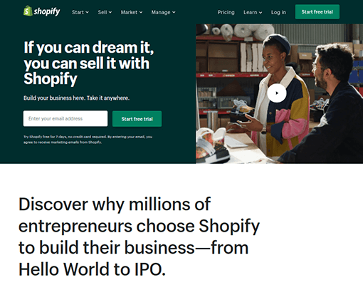 shopify ecommerce platform