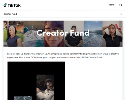 Фонд за създатели на Tiktok