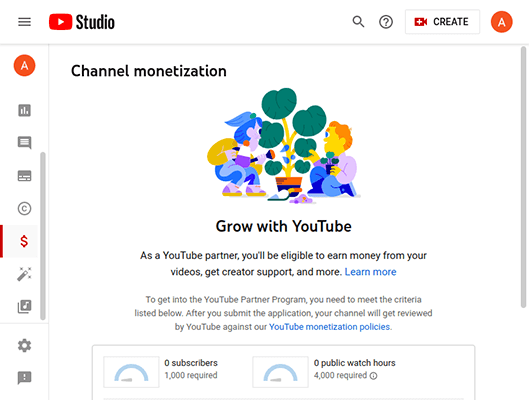 youtube studio monetization