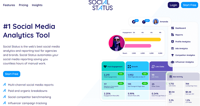 Social Status Homepage