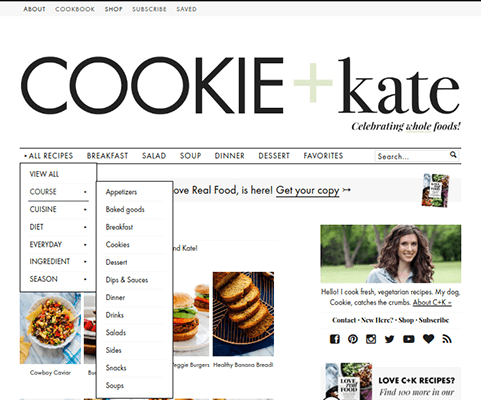 cookie and kate menu