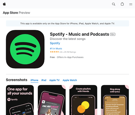 spotify app store