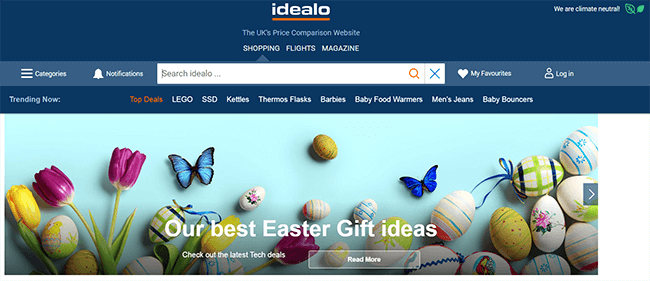 Idealo Homepage