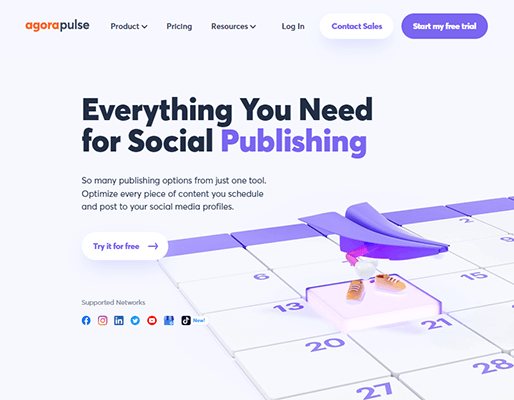 agorapulse social media publishing tool