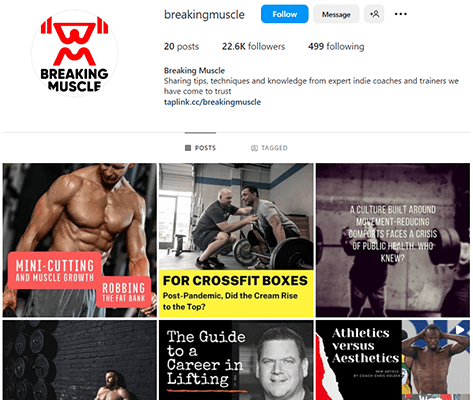 breaking muscle instagram profile