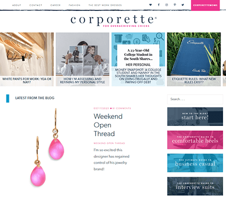 corporette homepage