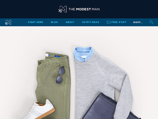 the modest man homepage