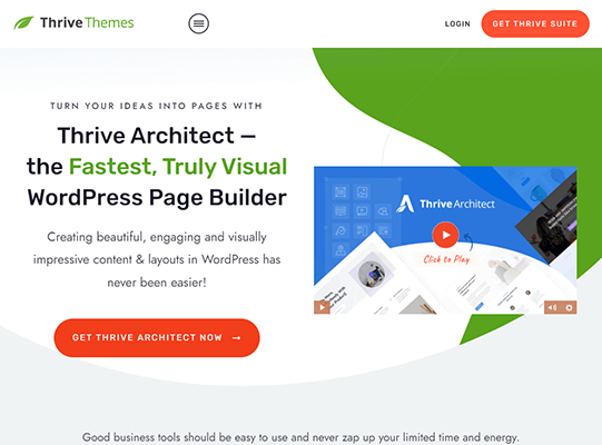 thrive architect homepage