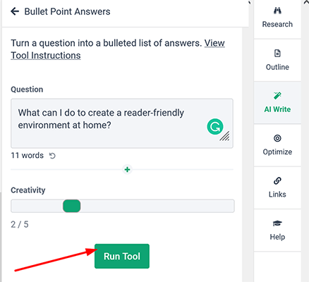 27 AI template - run tool