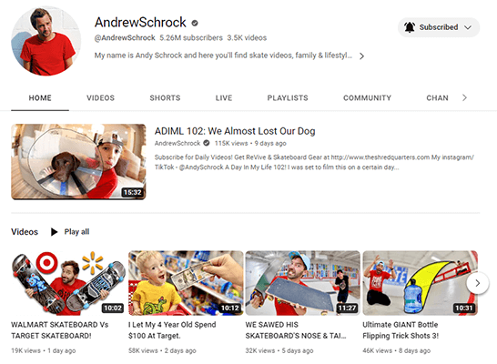 andrewshrock youtube