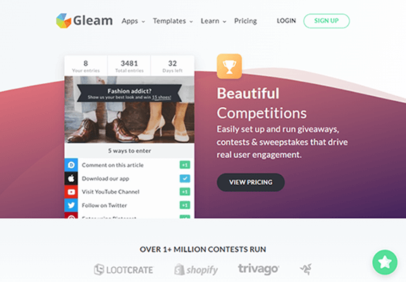 gleam homepage