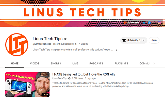 linus tech tips youtube
