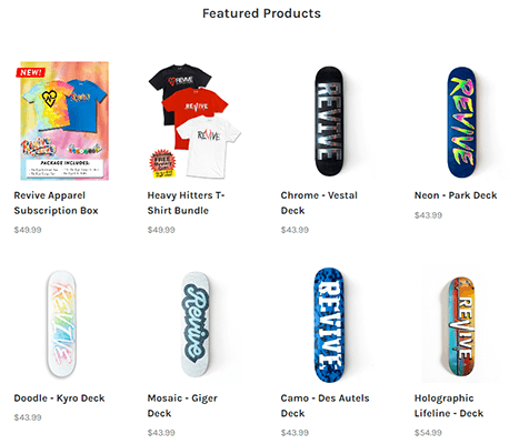 revive skateboards products
