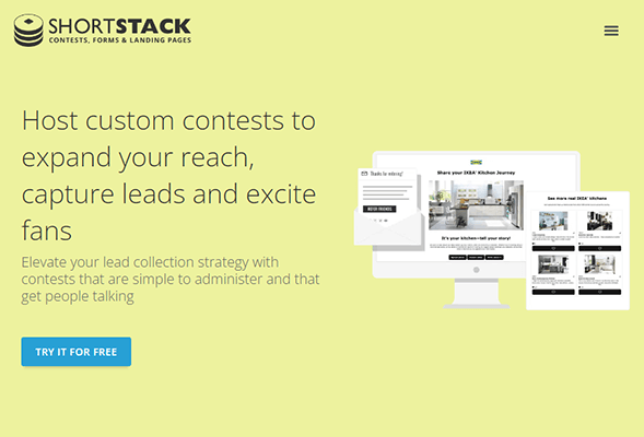 shortstack homepage