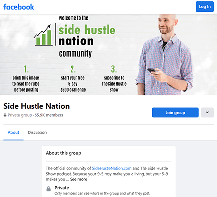 side hustle nation facebook group